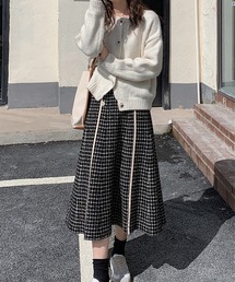 ニットハイウエストAラインロングスカート