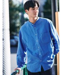 green label relaxing | イージーリネン ジャストルーズ バンドカラー シャツ(シャツ/ブラウス)