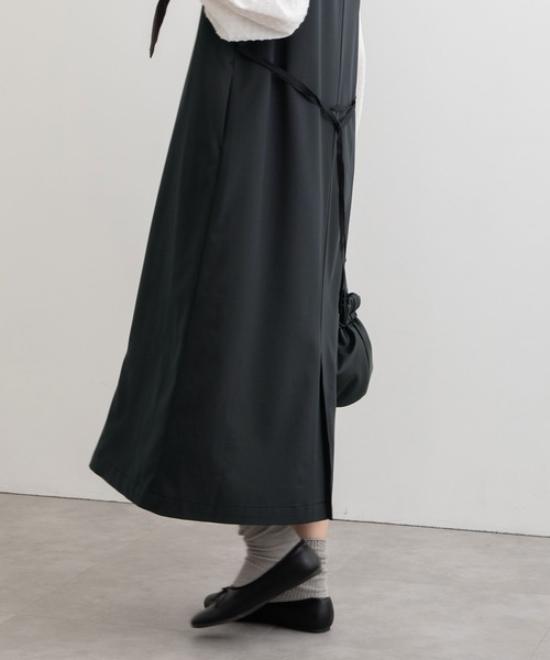 POU DOU DOU（プードゥドゥ）の「エステルレーヨンキーネックジャンスカ（ジャンパースカート・レディース・ライトイエロー/ブラウン/ブラック・3）」の19枚目の写真