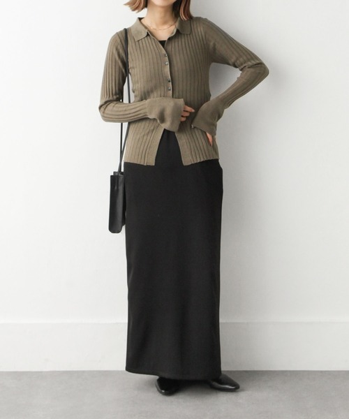 Chillfar(チルファー)の「フレアスリーブカーディガン(カーディガン/ボレロ・レディース・ブラック/カーキ/アイボリー/グレイッシュベージュ・FREE)」の12枚目の写真