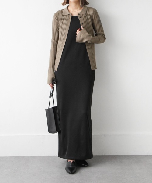 Chillfar(チルファー)の「フレアスリーブカーディガン(カーディガン/ボレロ・レディース・ブラック/カーキ/アイボリー/グレイッシュベージュ・FREE)」の16枚目の写真