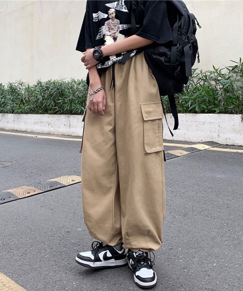 NEW GENTLEMAN（ニュージェントルマン）の「タクティカル ワイドストレート バルーンカーゴパンツ（カーゴパンツ・メンズ・ブラック/ベージュ/オリーブ・S/M/L）」の18枚目の写真