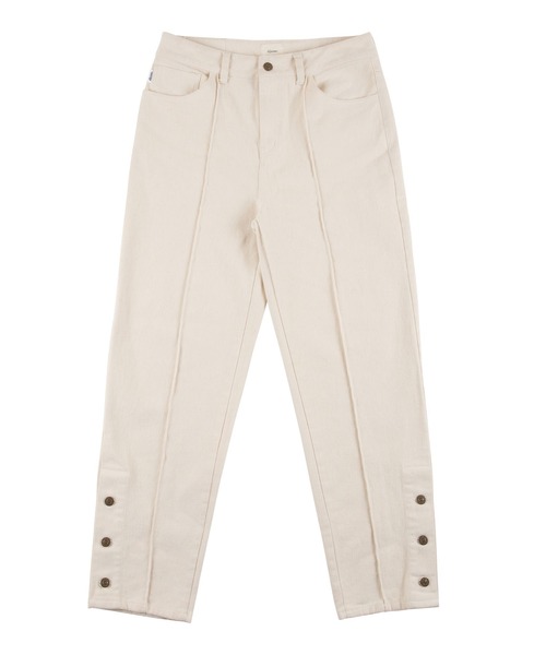 #Re:room（リルーム）の「コットンツイルヘムボタントラックパンツ（チノパンツ・メンズ・ライトブラウン/オフホワイト/ブラック・MEDIUM/LARGE/SMALL）」の2枚目の写真