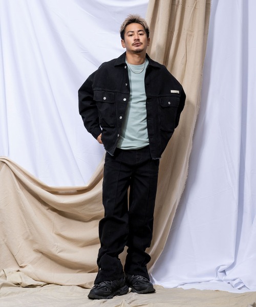 #Re:room（リルーム）の「コットンツイルヘムボタントラックパンツ（チノパンツ・メンズ・ライトブラウン/オフホワイト/ブラック・MEDIUM/LARGE/SMALL）」の11枚目の写真