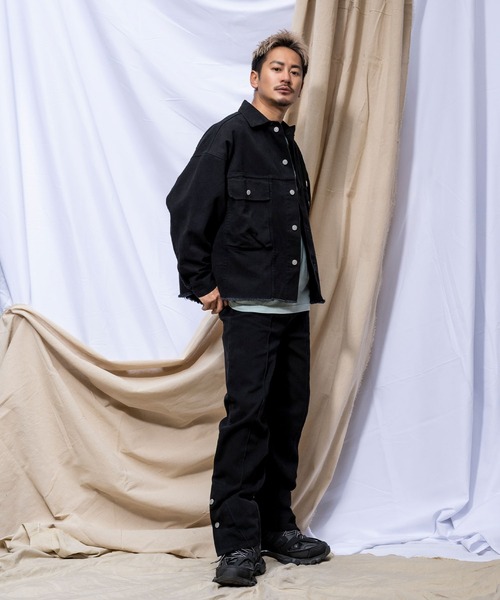 #Re:room（リルーム）の「コットンツイルヘムボタントラックパンツ（チノパンツ・メンズ・ライトブラウン/オフホワイト/ブラック・MEDIUM/LARGE/SMALL）」の16枚目の写真