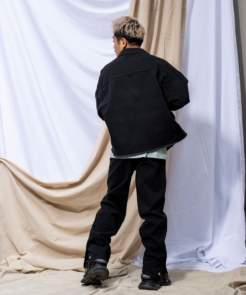 #Re:room（リルーム）の「コットンツイルヘムボタントラックパンツ（チノパンツ・メンズ・ライトブラウン/オフホワイト/ブラック・MEDIUM/LARGE/SMALL）」の21枚目の写真