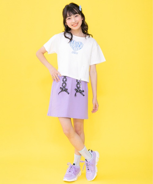 JENNI(ジェニィ)の「ロゴテープスニーカー(スニーカー・キッズ・オフホワイト/ブラック/ラベンダー・24cm/21cm/23cm/20cm/22cm)」の7枚目の写真