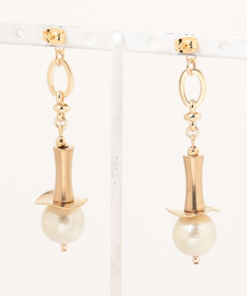 tone(トーン)の「【miyu mignon】真鍮デザインピアス(MA)(ピアス(両耳用)・レディース・ゴールド・FREE)」の2枚目の写真