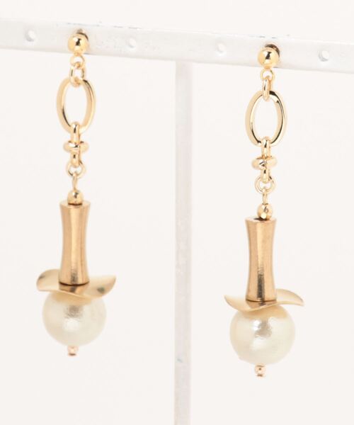 tone(トーン)の「【miyu mignon】真鍮デザインピアス(MA)(ピアス(両耳用)・レディース・ゴールド・FREE)」の6枚目の写真