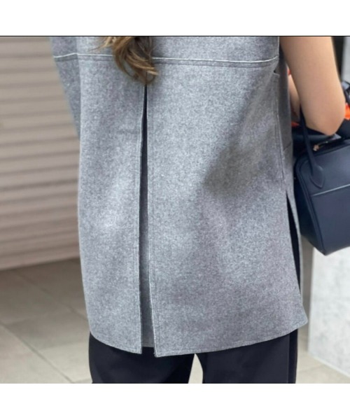 MYINE（マイン）の「深V２ポケットオーバーベスト（ベスト・レディース・グレー・FREE）」の14枚目の写真