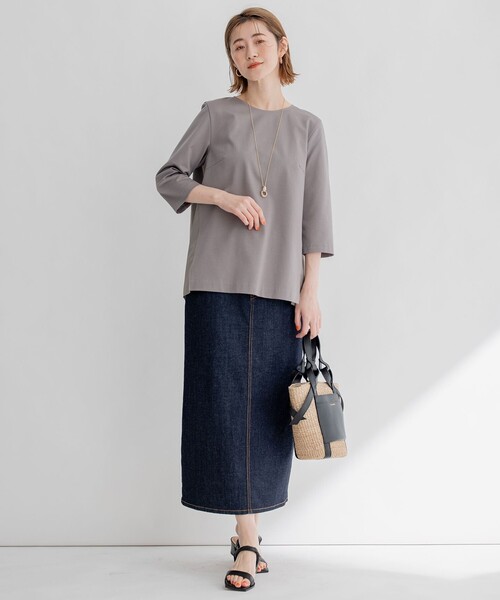 23区 新品 コンパクトコットンツイル シャツ ワンピース 名乗っ 