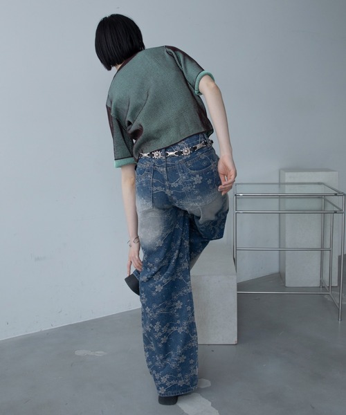 VACANCY(ヴァカンシー)の「配色プレーティングハーフスリーブリブニット/新色追加(ニット/セーター・レディース・グリーン/オレンジ/ブラック/ホワイト/ブルー/ネイビー・FREE)」の16枚目の写真