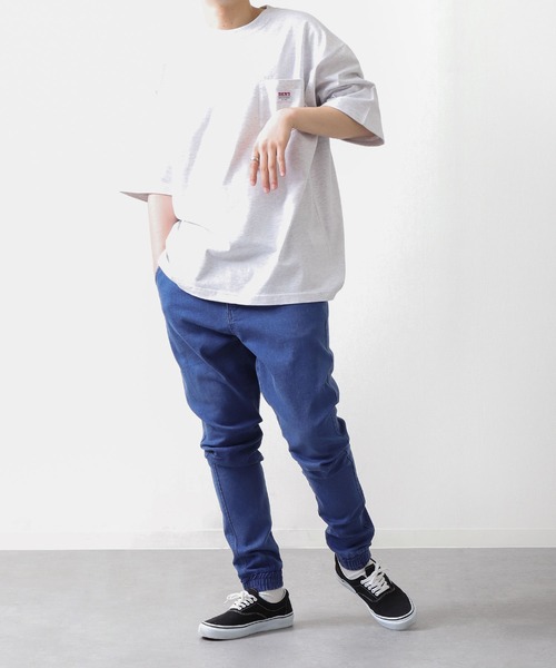 ZIP FIVE（ジップファイブ）の「【ZIP FIVE】 デニム / チノ テーパード スキニー ストレッチ ジョガーパンツ（デニムパンツ・メンズ・ブラック/ベージュ/カーキ/サックスブルー/ブルー/ブラック系・SMALL/MEDIUM/LARGE/X-LARGE）」の7枚目の写真