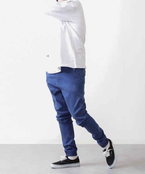 ZIP FIVE（ジップファイブ）の「【ZIP FIVE】 デニム / チノ テーパード スキニー ストレッチ ジョガーパンツ（デニムパンツ・メンズ・ブラック/ベージュ/カーキ/サックスブルー/ブルー/ブラック系・SMALL/MEDIUM/LARGE/X-LARGE）」の12枚目の写真