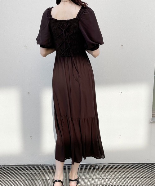 one way(ワンウェイ)の「シャーリングワンピース(ワンピース・レディース・ライトブラウン/ブラック/ライトベージュ/ホワイト/ブルー系その他・MEDIUM/SMALL)」の22枚目の写真