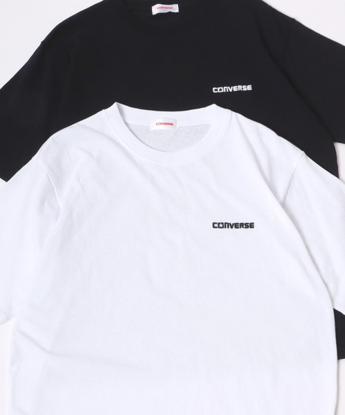CONVERSE(コンバース)の「CONVERSE/コンバース ロゴ オールスター ワンポイント刺繍 半袖Tシャツ/レディース メンズ(Tシャツ/カットソー・レディース・ネイビー/ブラック系その他/サックスブルー/イエロー系その他/ブラック/ホワイト系その他/オートミール/グリーン系その他/ブルー系その他/ホワイト・M/L/LL)」の2枚目の写真