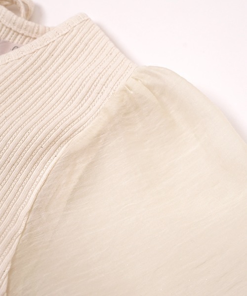 flower(フラワー)の「シアーバブルトップ(シャツ/ブラウス・レディース・アイボリー/グレー・FREE)」の17枚目の写真