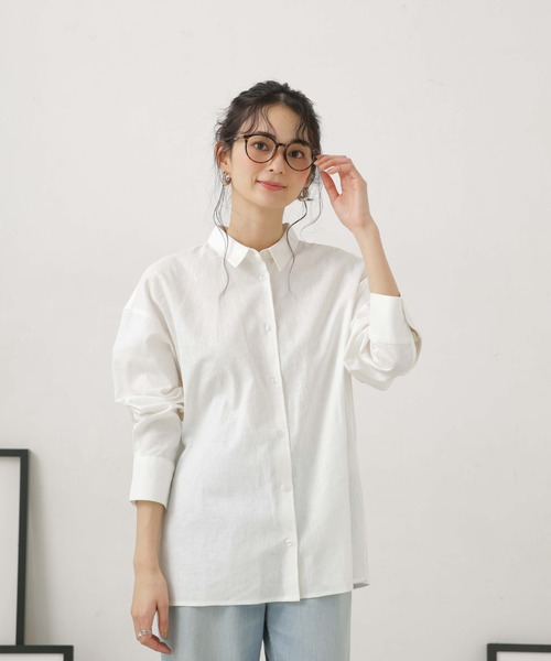 LB.04/リネン混サイドスリットシャツ