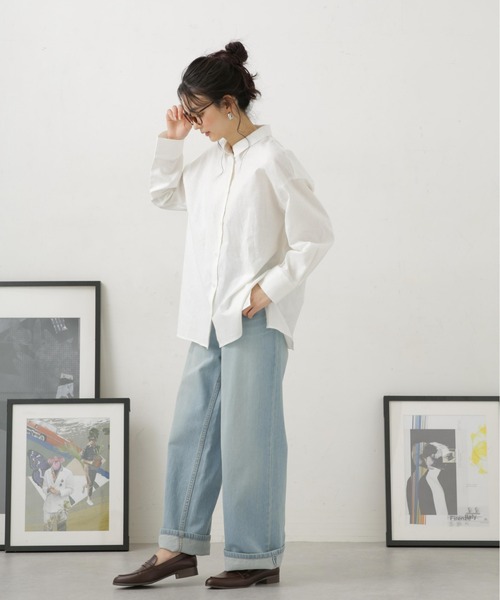 LB.04/リネン混サイドスリットシャツ