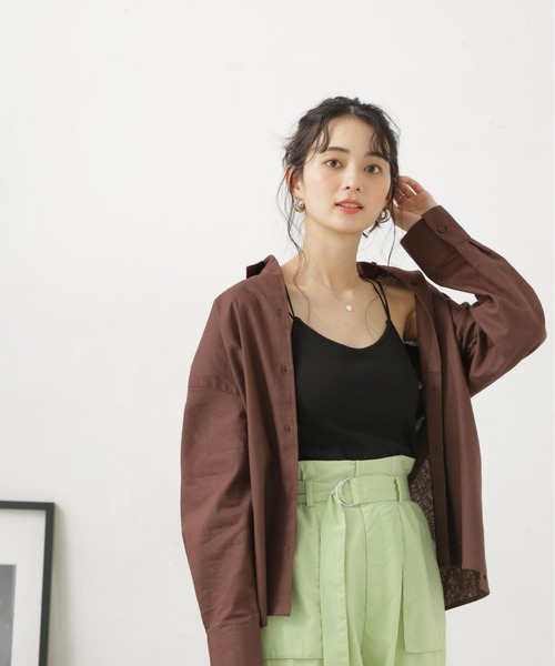 LB.04/リネン混サイドスリットシャツ