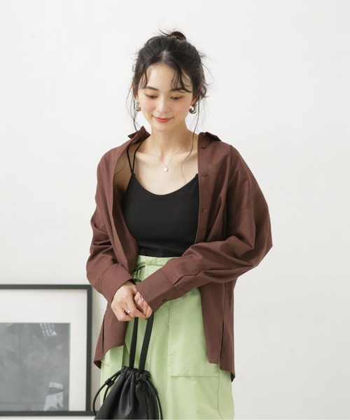 LB.04/リネン混サイドスリットシャツ