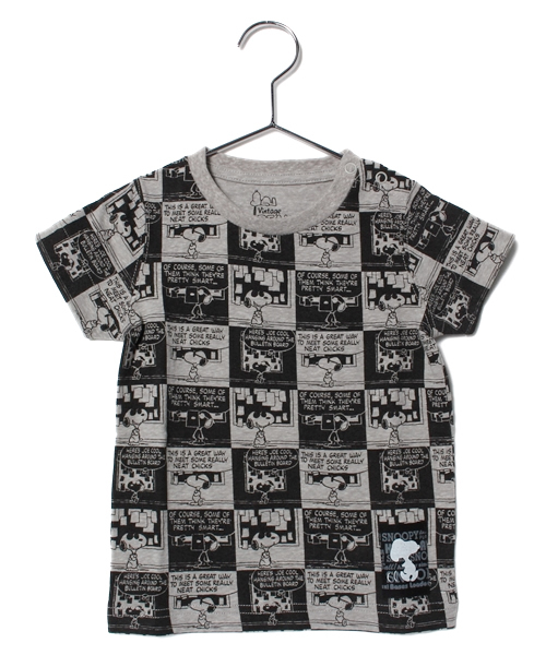 CIAOPANIC TYPY(チャオパニックティピー)の「ピーナッツコラボコミック(Tシャツ/カットソー・キッズ・ホワイト/グレー・105/135/115/125/95)」の2枚目の写真