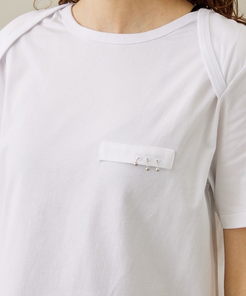 PoI(ポイ)の「【PoI/ポイ】Pieced Tee/Tシャツ(Tシャツ/カットソー・レディース・ブラック/ホワイト・2)」の8枚目の写真