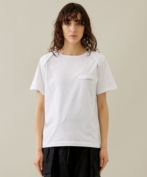 PoI(ポイ)の「【PoI/ポイ】Pieced Tee/Tシャツ(Tシャツ/カットソー・レディース・ブラック/ホワイト・2)」の5枚目の写真