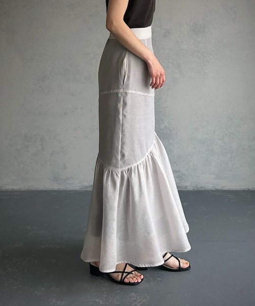 &g'aime(アンジェム)の「【&g’aime】シアーマーメイドスカート(スカート・レディース・ブラック/グレイッシュベージュ・FREE)」の13枚目の写真