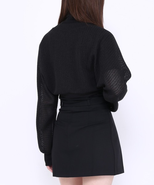 Figments（フィグメンツ）の「サマーニットボレロ（カーディガン/ボレロ・レディース・ホワイト/ブラック・FREE）」の8枚目の写真