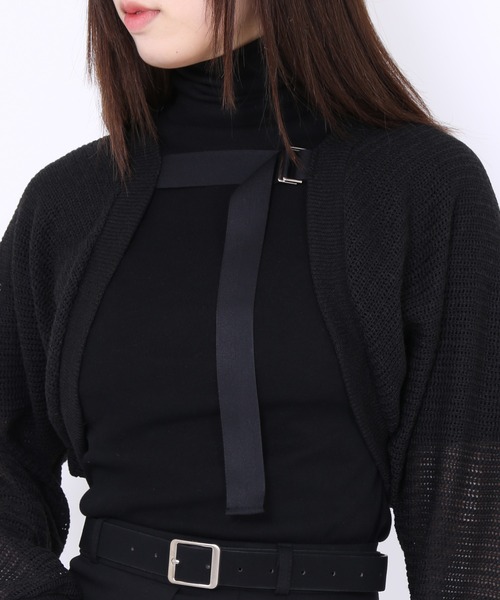 Figments（フィグメンツ）の「サマーニットボレロ（カーディガン/ボレロ・レディース・ホワイト/ブラック・FREE）」の7枚目の写真