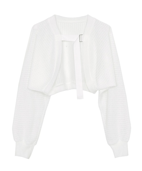 Figments（フィグメンツ）の「サマーニットボレロ（カーディガン/ボレロ・レディース・ホワイト/ブラック・FREE）」の15枚目の写真