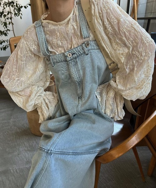 WILLFULLY（ウィルフリー）の「wrinkle embroidery sleeve BL（シャツ