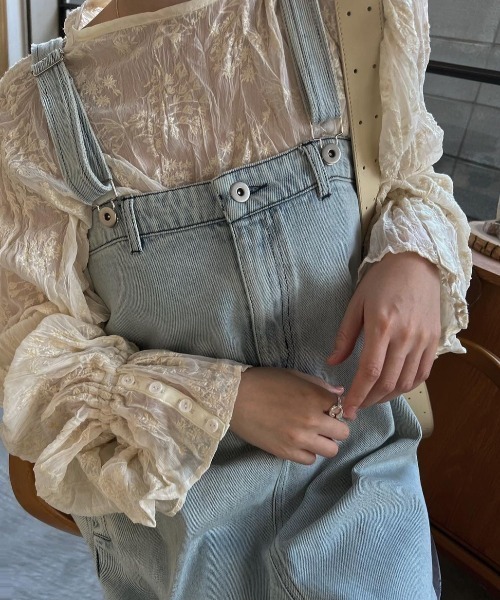 willfully wrinkle embroidery ブラウス WILLFULLY（ウィルフリー）の「wrinkle embroidery removable sleeve