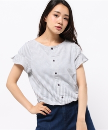 mystic | ボーダーシャーリングプルオーバー(Tシャツ/カットソー)