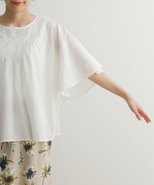 セール】フロント刺繍フレアブラウス（シャツ/ブラウス）｜URBAN