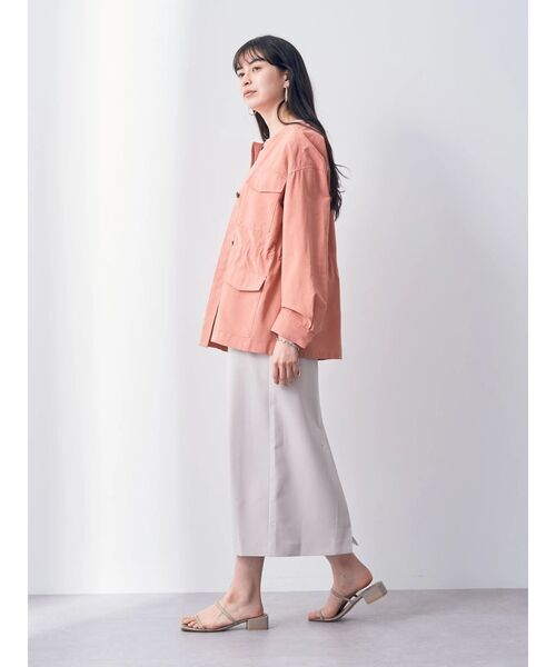 YECCA VECCA（イェッカヴェッカ）の「ミリタリージャケット（ミリタリージャケット・レディース・グレイッシュベージュ/ピンク/モカ・M）」の21枚目の写真