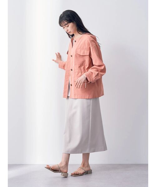 YECCA VECCA（イェッカヴェッカ）の「ミリタリージャケット（ミリタリージャケット・レディース・グレイッシュベージュ/ピンク/モカ・M）」の20枚目の写真