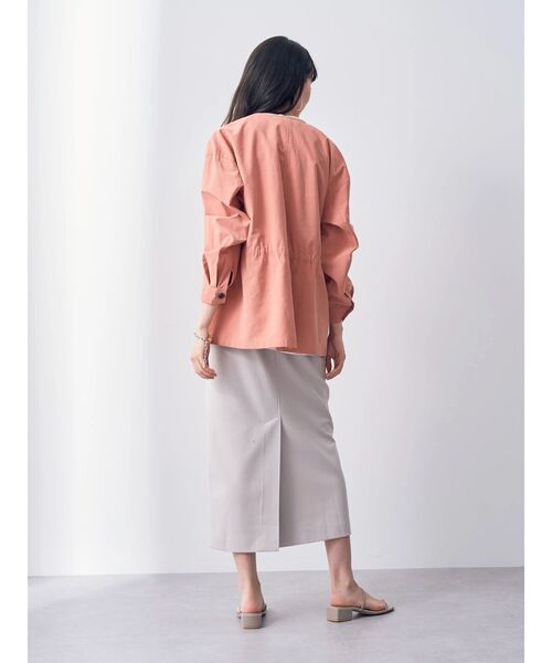 YECCA VECCA（イェッカヴェッカ）の「ミリタリージャケット（ミリタリージャケット・レディース・グレイッシュベージュ/ピンク/モカ・M）」の19枚目の写真