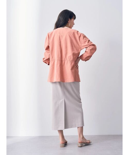 YECCA VECCA（イェッカヴェッカ）の「ミリタリージャケット（ミリタリージャケット・レディース・グレイッシュベージュ/ピンク/モカ・M）」の18枚目の写真