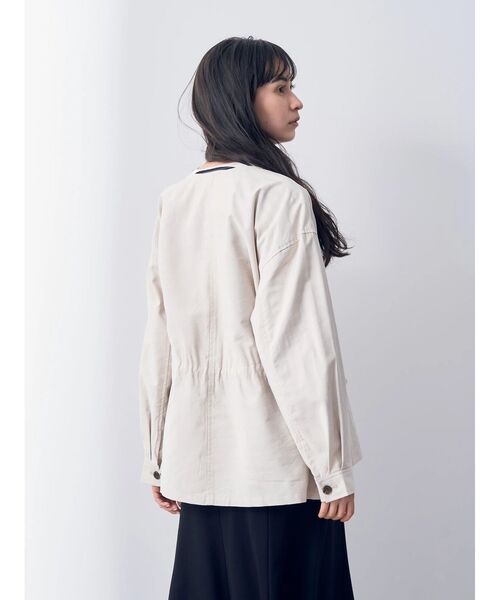 YECCA VECCA（イェッカヴェッカ）の「ミリタリージャケット（ミリタリージャケット・レディース・グレイッシュベージュ/ピンク/モカ・M）」の14枚目の写真