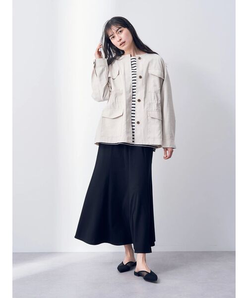 YECCA VECCA（イェッカヴェッカ）の「ミリタリージャケット（ミリタリージャケット・レディース・グレイッシュベージュ/ピンク/モカ・M）」の11枚目の写真