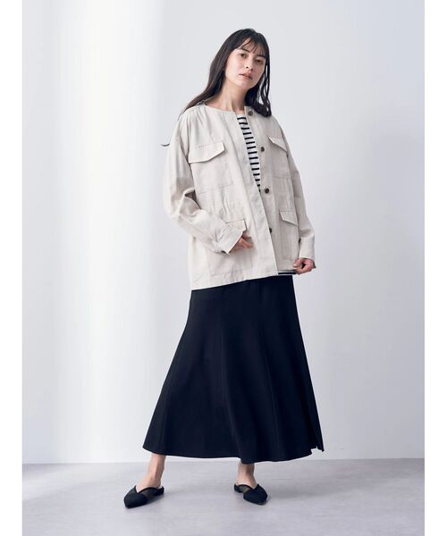 YECCA VECCA（イェッカヴェッカ）の「ミリタリージャケット（ミリタリージャケット・レディース・グレイッシュベージュ/ピンク/モカ・M）」の10枚目の写真