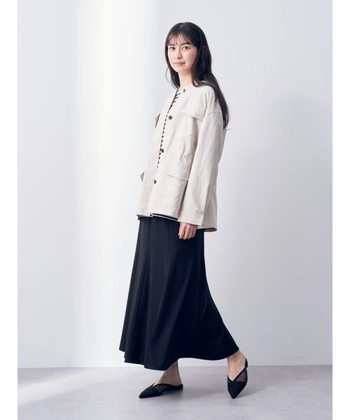 YECCA VECCA（イェッカヴェッカ）の「ミリタリージャケット（ミリタリージャケット・レディース・グレイッシュベージュ/ピンク/モカ・M）」の9枚目の写真