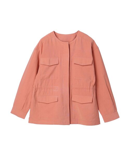 YECCA VECCA（イェッカヴェッカ）の「ミリタリージャケット（ミリタリージャケット・レディース・グレイッシュベージュ/ピンク/モカ・M）」の7枚目の写真