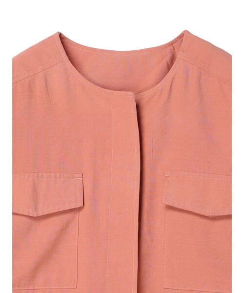 YECCA VECCA（イェッカヴェッカ）の「ミリタリージャケット（ミリタリージャケット・レディース・グレイッシュベージュ/ピンク/モカ・M）」の5枚目の写真