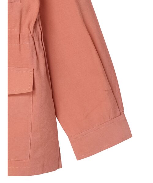 YECCA VECCA（イェッカヴェッカ）の「ミリタリージャケット（ミリタリージャケット・レディース・グレイッシュベージュ/ピンク/モカ・M）」の4枚目の写真