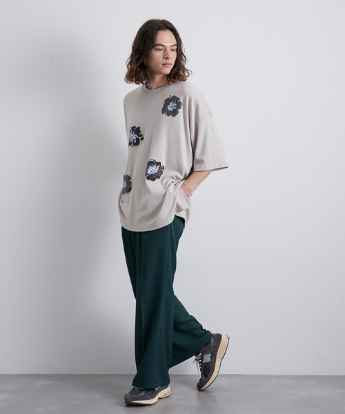 JUNRED（ジュンレッド）の「セットアップ対応 / トロミタックワイドフレアパンツ（スラックス・メンズ・キャメル/グリーン/ライトグレー/ブラック・L/M/S）」の21枚目の写真