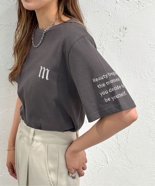 apres jour mignon（アプレジュールミニョン）の「アソートシュエットTシャツ２【ZOZOTOWN限定アイテム】（Tシャツ/カットソー・レディース・ホワイト系その他2/ナチュラル/ベージュ系その他/ブラック系その他/ホワイト系その他/オフホワイト/グリーン/ブラック/ネイビー・フリー/X-LARGE）」の5枚目の写真