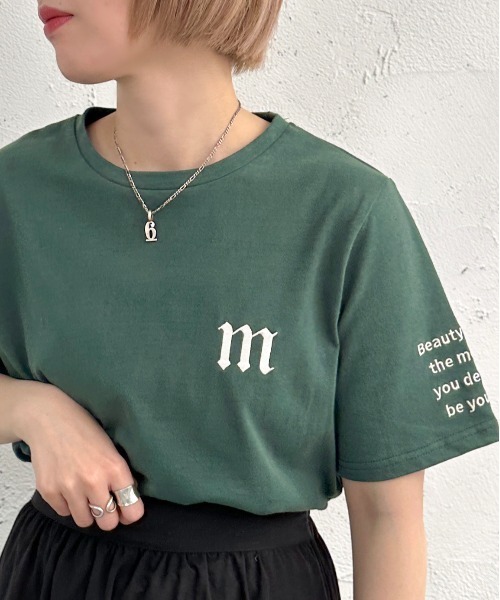 apres jour mignon（アプレジュールミニョン）の「アソートシュエットTシャツ２【ZOZOTOWN限定アイテム】（Tシャツ/カットソー・レディース・ホワイト系その他2/ナチュラル/ベージュ系その他/ブラック系その他/ホワイト系その他/オフホワイト/グリーン/ブラック/ネイビー・フリー/X-LARGE）」の8枚目の写真